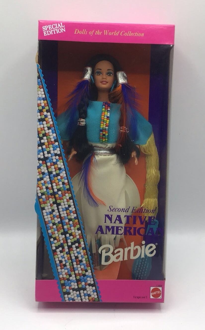 1993 Mattel Native American Barbie Pow Wow Dolls World 2nd Ed Vintage NIB 11609